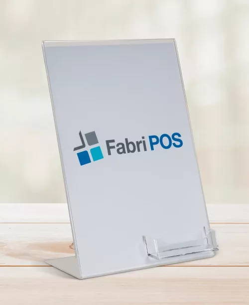 Perspex Menu Holder with Business Card Holder, Acrylic Menu Stands