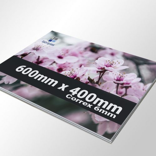 600mm x 400mm Correx 6mm, Plastic Sign Printing